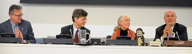 Thomas Steltzer, Jeffrey Sachs and Jane Goodall Thomas Steltzer, Jeffrey Sachs and Jane Goodall