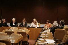 L to R: Alexa McDonough, Marian Hobbs, Rhianna Tyson, Christie Brinkley, Cora Weiss